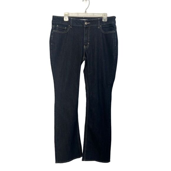 Riders by Lee mid rise boot cut dark wash Jeans Women’s 16 Long - Picture 1 of 13